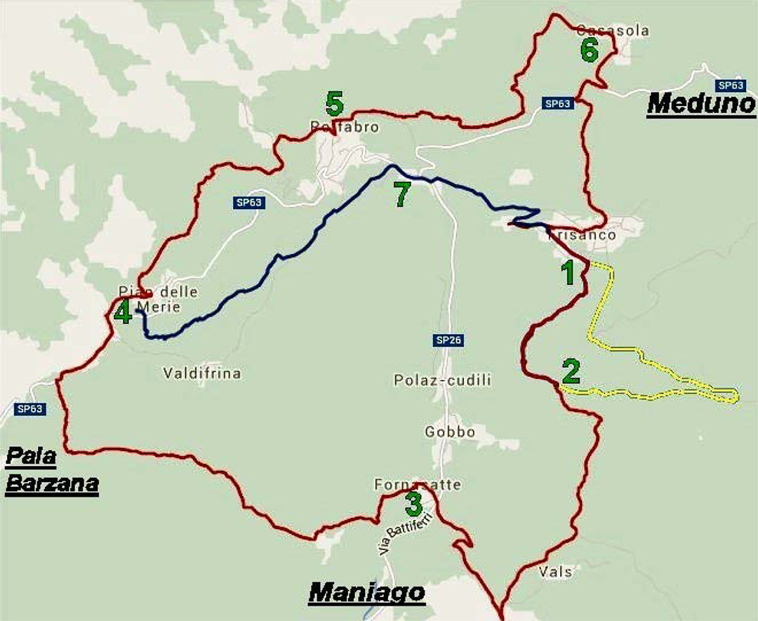 Mappa dei trois